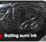 Boiling Sumi ink