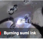 Burning Sumi ink