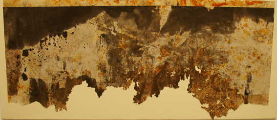 Rusted iron and washi artwork 錆びた鉄と和紙 の作品 1 2005